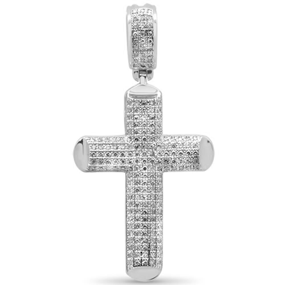 Muse Jewelry .50ct G SI 10K White Gold Diamond Cross Hip Hop Pendant