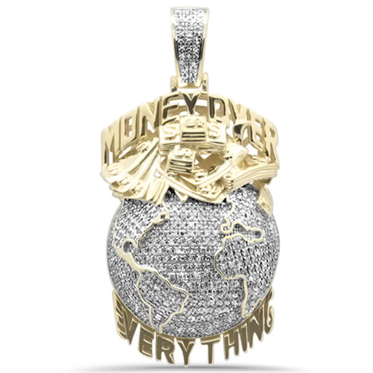 Muse Jewelry .90ct G SI 10K Yellow Gold Diamond Hip Hop Pendant