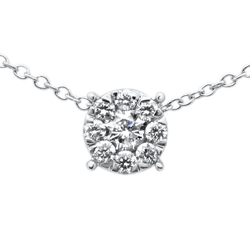 Muse Jewelry .29ct G SI 10K White Gold Diamond Fashion Necklace