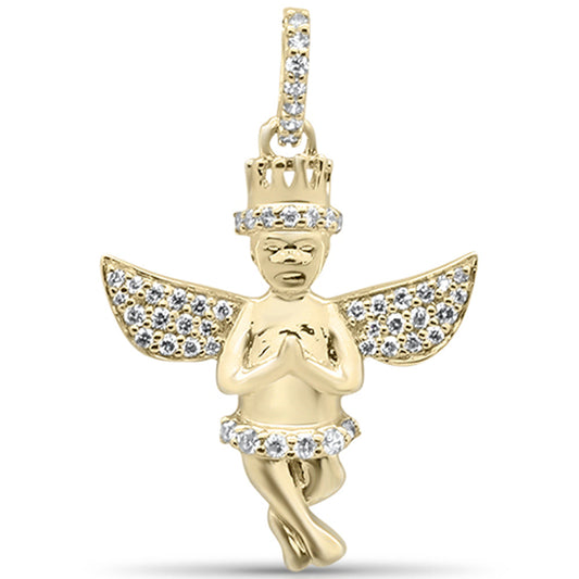 Muse Jewelry .24ct G SI 14K Yellow Gold Diamond Angel Diamond Pendant