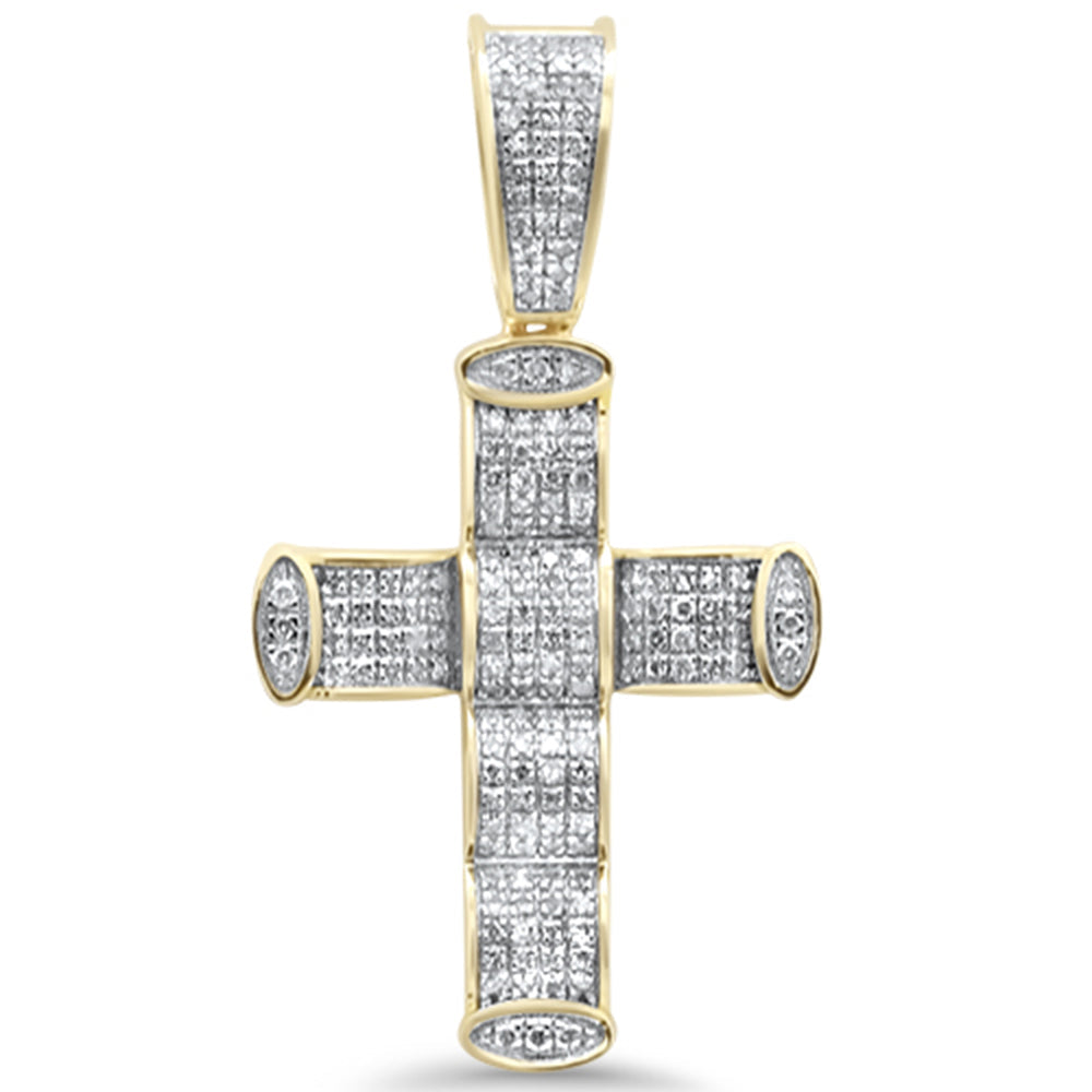 Muse Jewelry .42ct G SI 10K Yellow Gold Diamond Cross Pendant