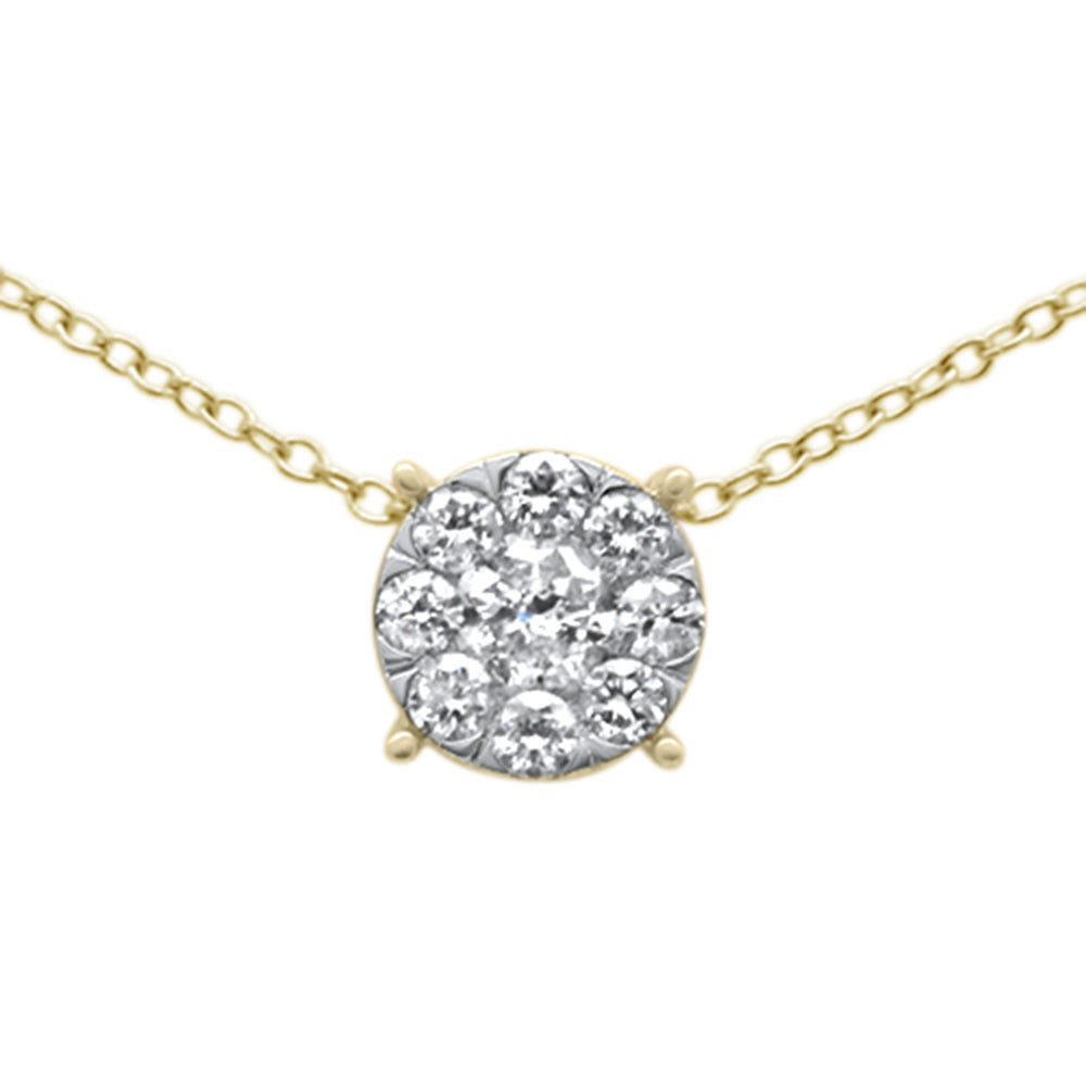 Muse Jewelry .53ct G SI 10K Yellow Gold Diamond Round Pendant