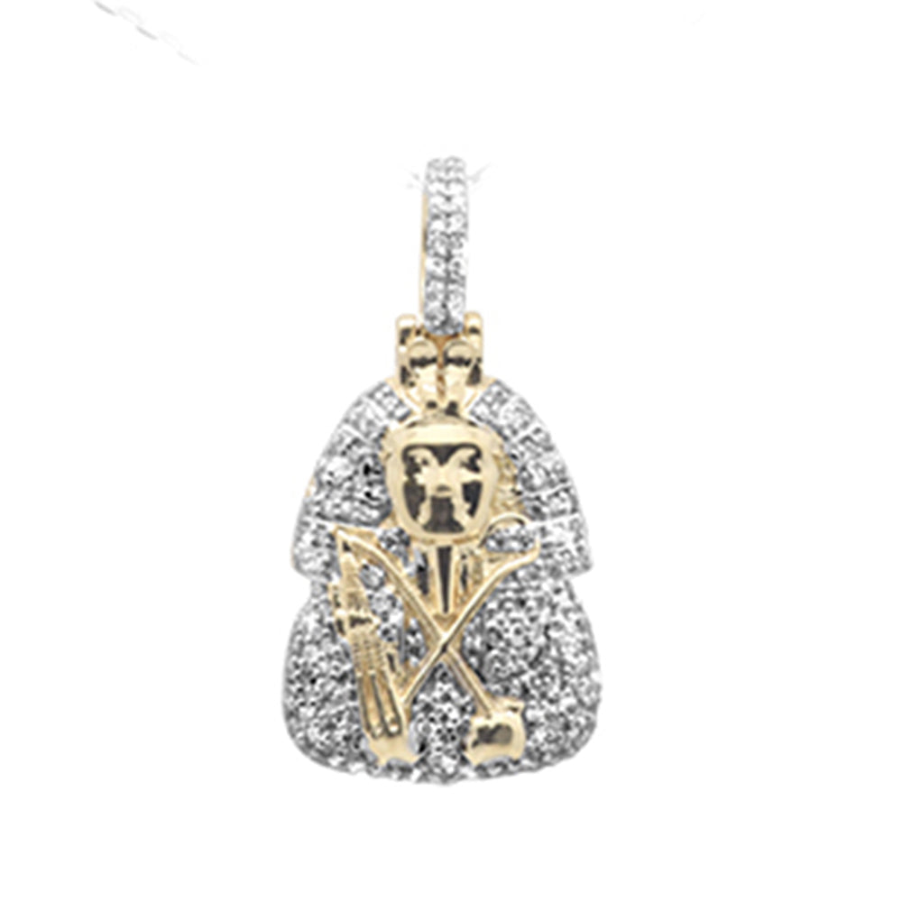 Muse Jewelry .33ct G SI 10K Yellow Gold Diamond Mummy Iced Out Hip Hop Pendant