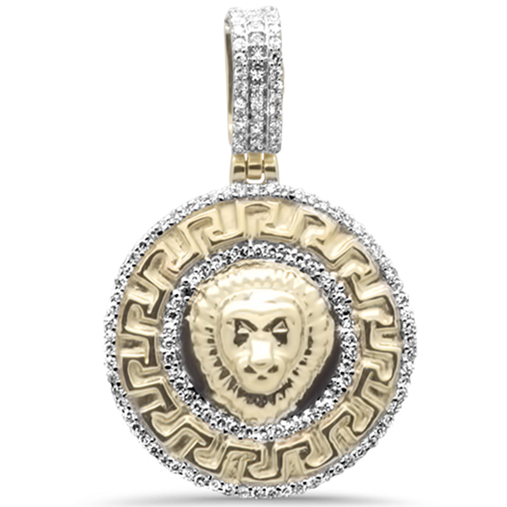 Muse Jewelry .25ct G SI 10K Yellow Gold Diamond Hip Hop Lion Head Medallion Charm Pendant