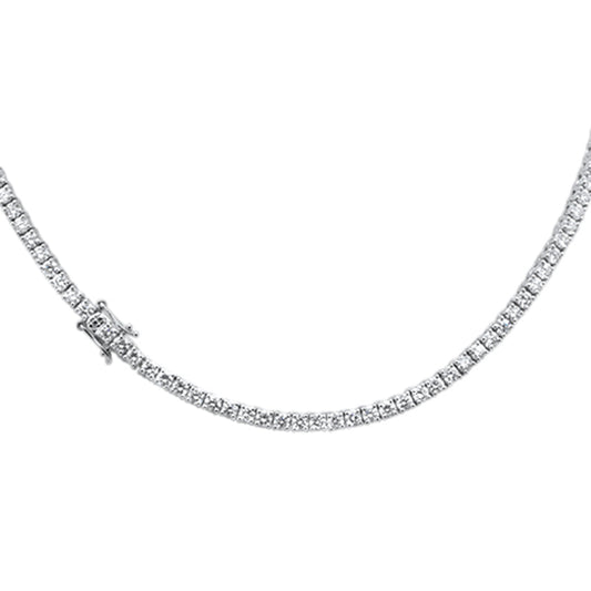 Muse Jewelry 15.45ct G SI 14K White Gold Diamond Tennis Necklace 22"