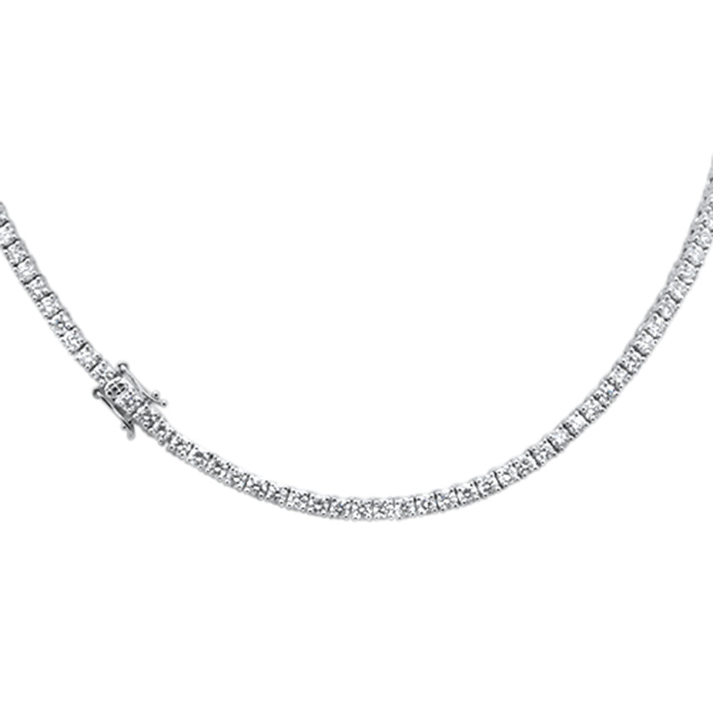 Muse Jewelry 6.93ct G SI 14K White Gold Diamond Tennis Necklace 16" Long