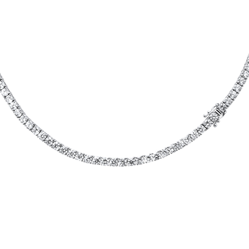 Muse Jewelry 20.40ct G SI 14K White Gold Diamond Tennis Necklace 22"