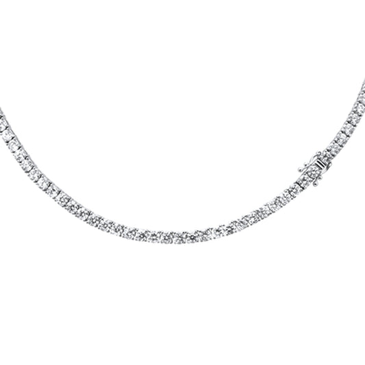 Muse Jewelry 20.40ct G SI 14K White Gold Diamond Tennis Necklace 22"