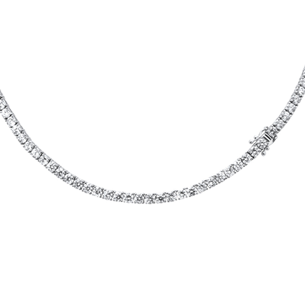 Muse Jewelry 17.05ct G SI 14K White Gold Diamond Tennis Necklace 22"