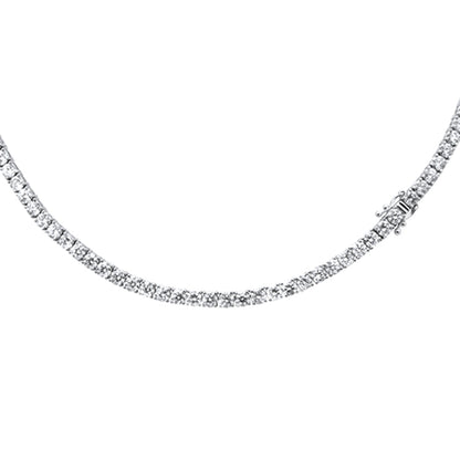 Muse Jewelry 9.12ct G SI 14K White Gold Diamond Tennis Necklace 22"