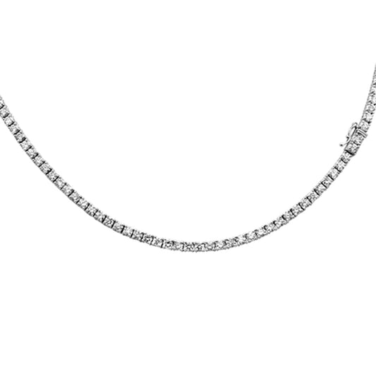 Muse Jewelry 29.46ct G SI 14K White Gold Diamond Tennis Necklace 22"