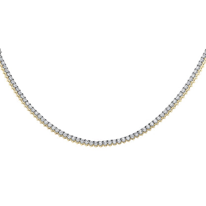 Muse Jewelry 1.86ct G SI 10K Yellow Gold Diamond Tennis Necklace 22"