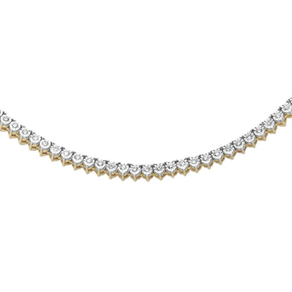 Muse Jewelry 1.86ct G SI 10K Yellow Gold Diamond Tennis Necklace 22"