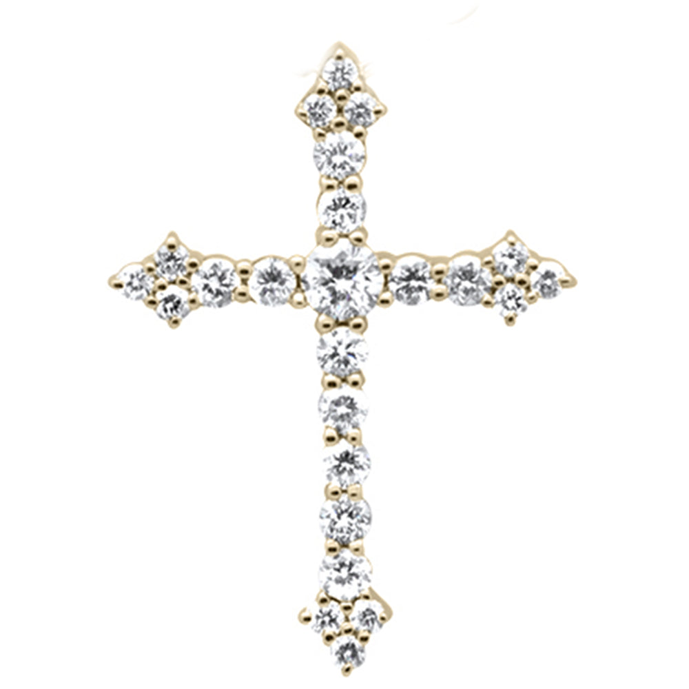 Muse Jewelry .49ct G SI 14KT Yellow Gold Diamond Cross Pendant