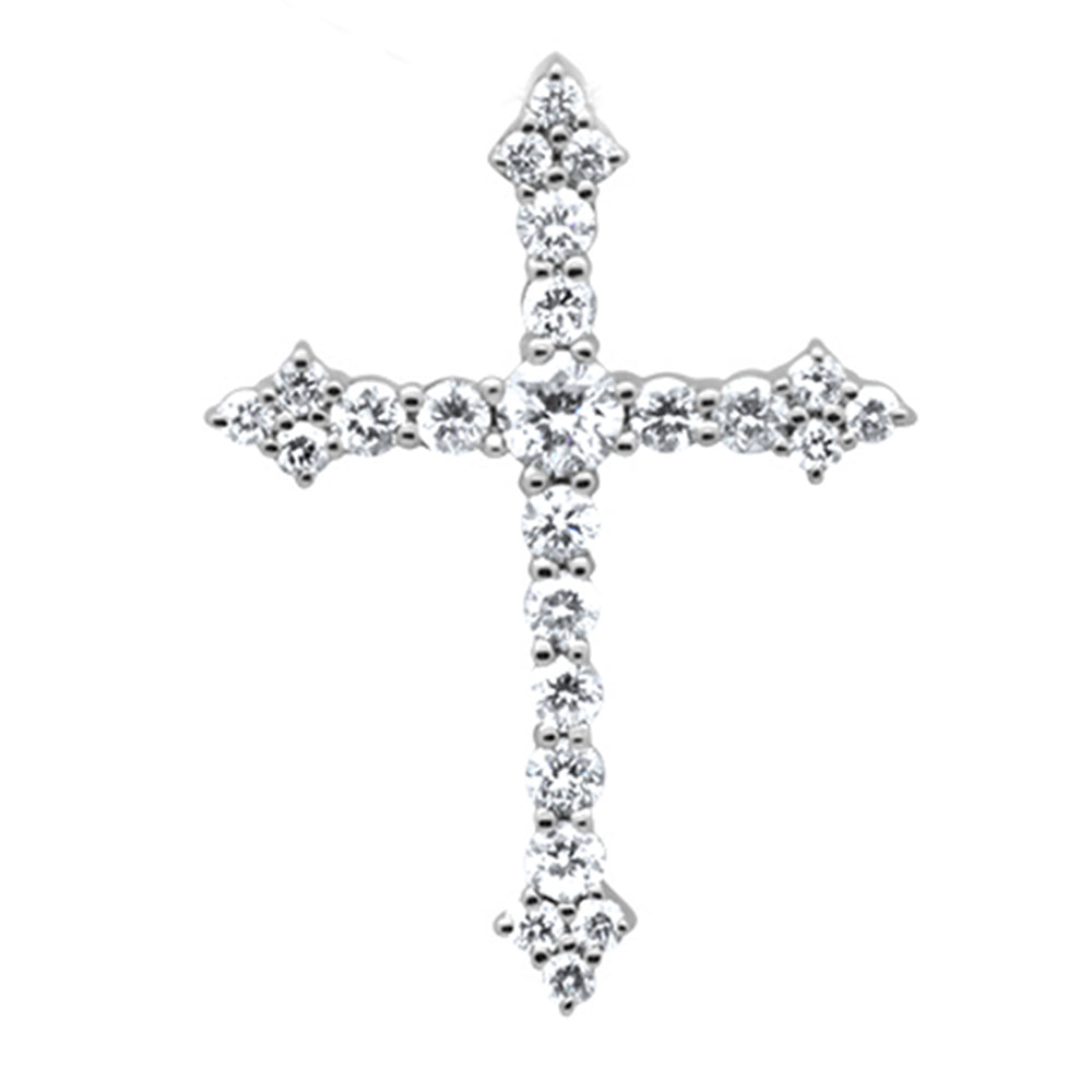 Muse Jewelry .50ct G SI 14KT White Gold Diamond Cross Pendant