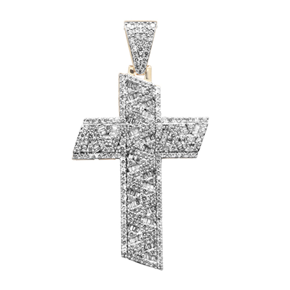 Muse Jewelry 1.73ct G SI 14K Yellow Gold Diamond Hip Hop Iced Out Cross Pendant