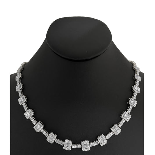 Muse Jewelry 14.13ct G SI 14K White Gold Diamond Necklace 22"