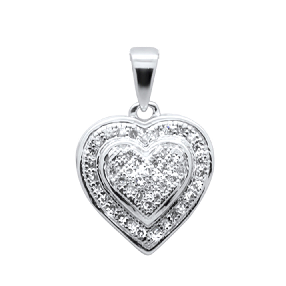 Muse Jewelry .15ct G SI 10K White Gold Diamond Heart Pendant