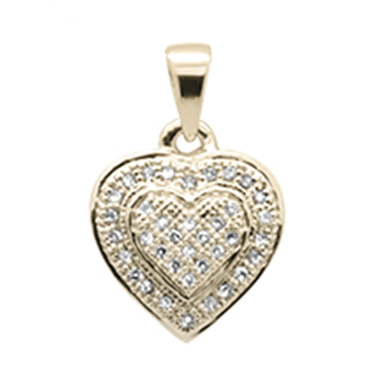 Muse Jewelry .11ct G SI 10K Yellow Gold Diamond Heart Pendant