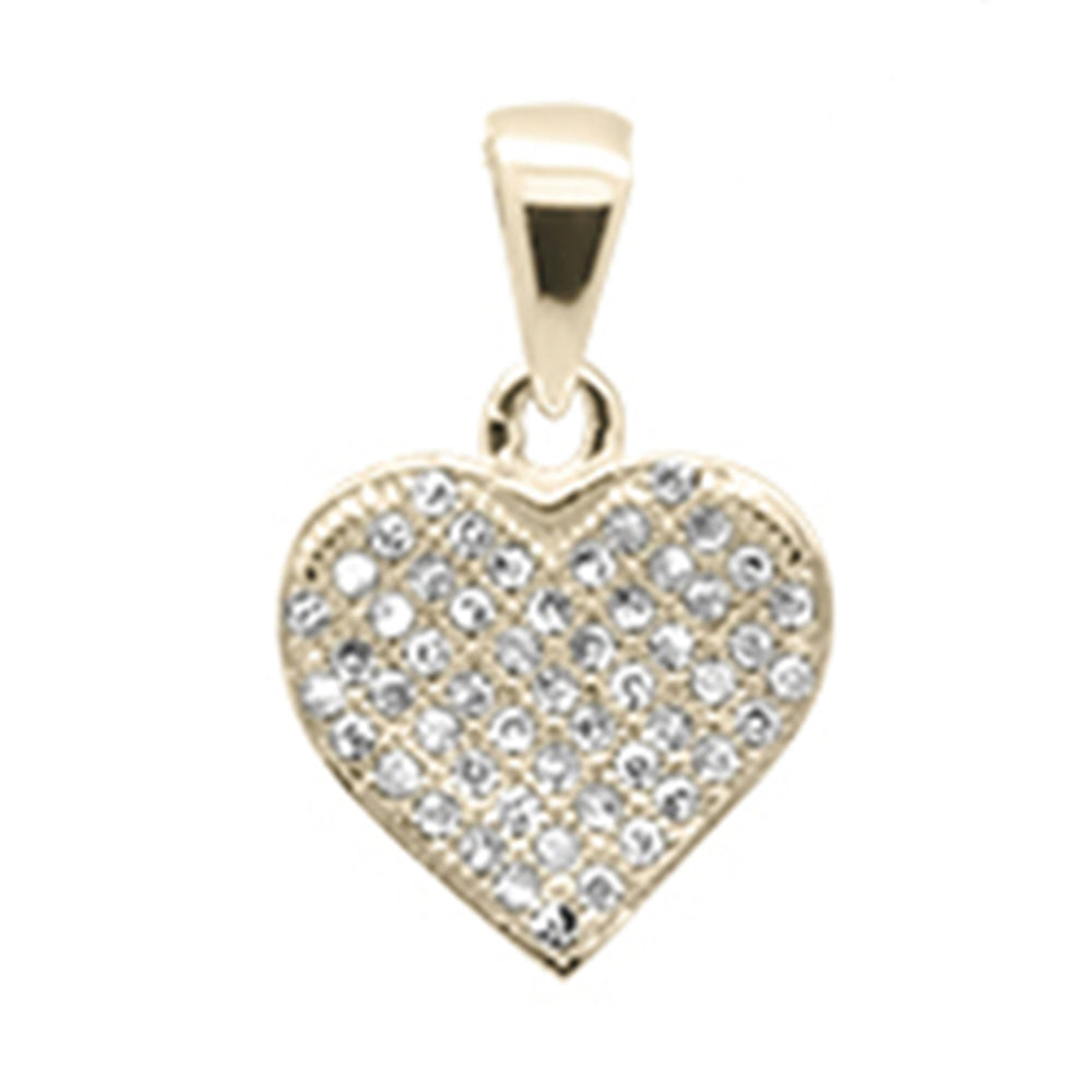 Muse Jewelry .15ct G SI 14K Yellow Gold Diamond Heart Pendant No Chain