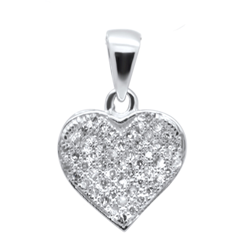 Muse Jewelry .17ct G SI 14K White Gold Diamond Heart Pendant