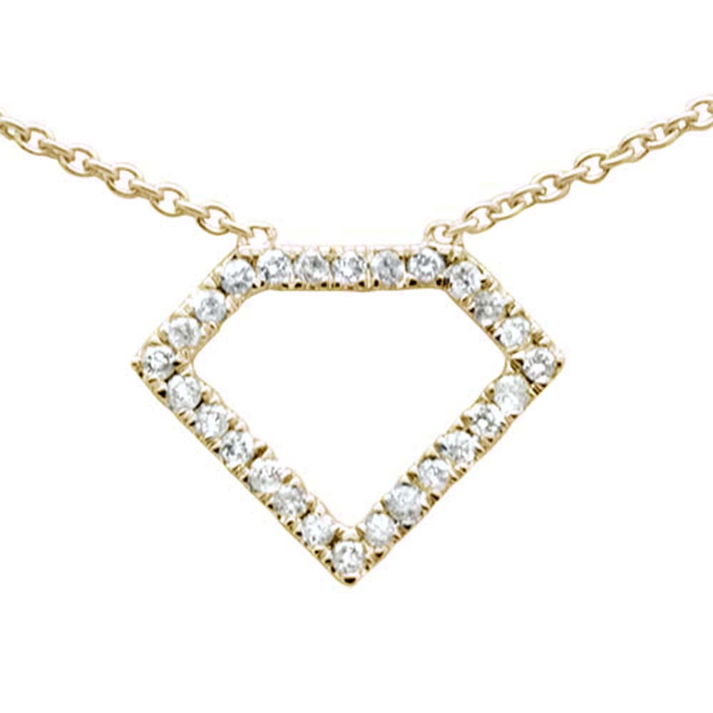 Muse Jewelry .22ct G SI 14K Yellow Gold Diamond Charm Pendant Necklace 16"