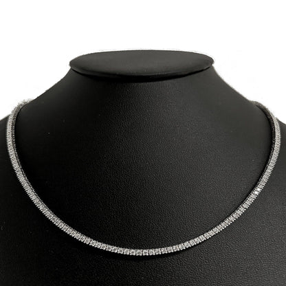 Muse Jewelry 12.04ct G SI 14K White Gold Diamond Tennis Necklace 20"