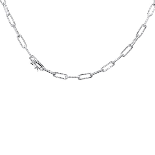 Muse Jewelry 1.77ct G SI 14K White Gold Diamond Paperclip Necklace 16"