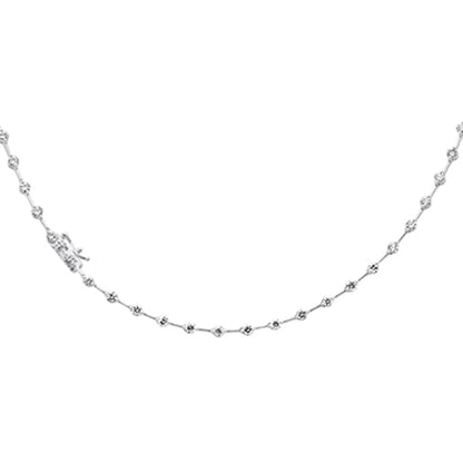 Muse Jewelry 2.89ct G SI 14K White Gold Diamond Round Link Necklace 16" Long