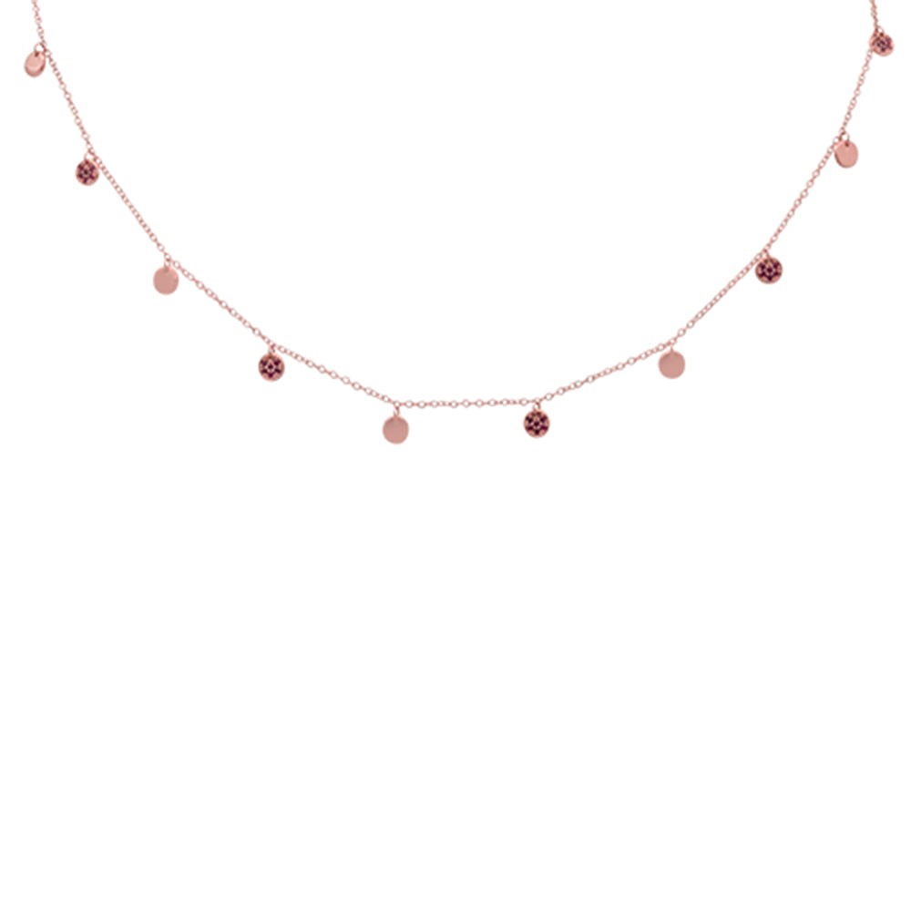 Muse Jewelry .28ct G SI 14K Rose Gold Natural Ruby Pendant Necklace