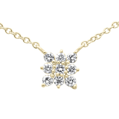 Muse Jewelry .18ct G SI 14K Yellow Gold Diamond Starburst Pendant Necklace Diamond 16-18"