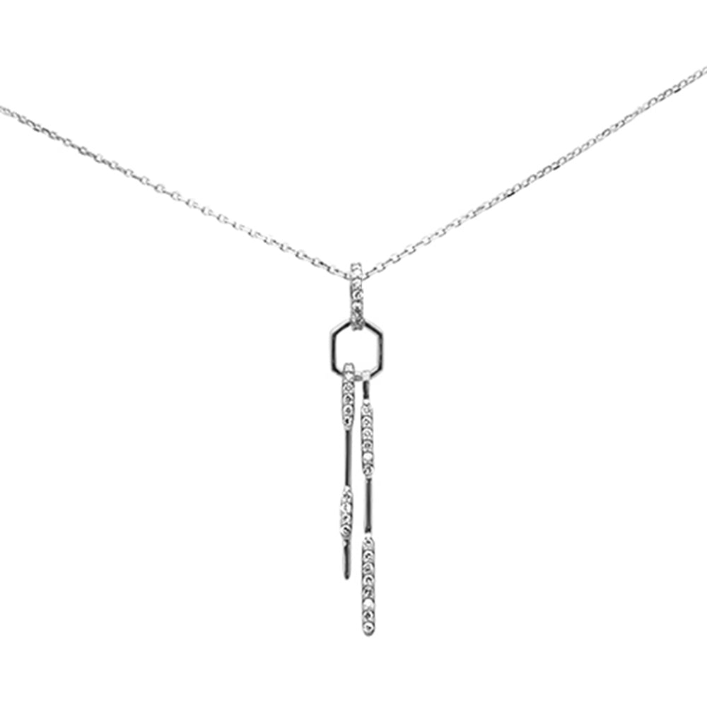 Muse Jewelry .20ct G SI 14K White Gold Diamond Drop Pendant