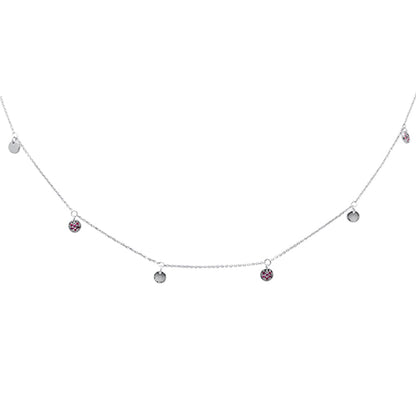 Muse Jewelry .18ct G SI 14K White Gold Ruby Gemstone Pendant Necklace 16+2" Long Chain