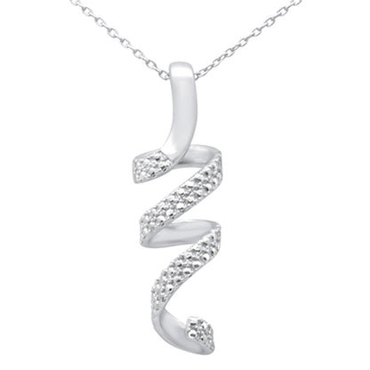 Muse Jewelry .25ct G SI 14K White Gold Diamond Swirl Pendant