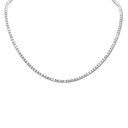 Muse Jewelry 8.09ct G SI 14K White Gold Diamond Tennis Necklace 14" +2" EXT