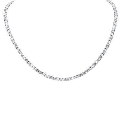 Muse Jewelry 6.01ct G SI 14K White Gold Diamond Miracle Illusion Tennis Necklace 14" + 2" EXT