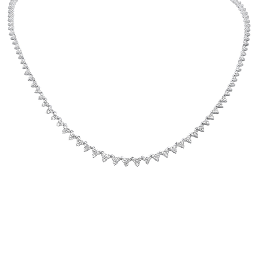 Muse Jewelry 2.96ct G SI 14K White Gold Graduated Diamond Tennis Necklace 16" Long
