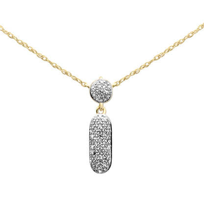 Muse Jewelry .11ct G SI 14K Yellow Gold Diamond Pendant Necklace 18" Long