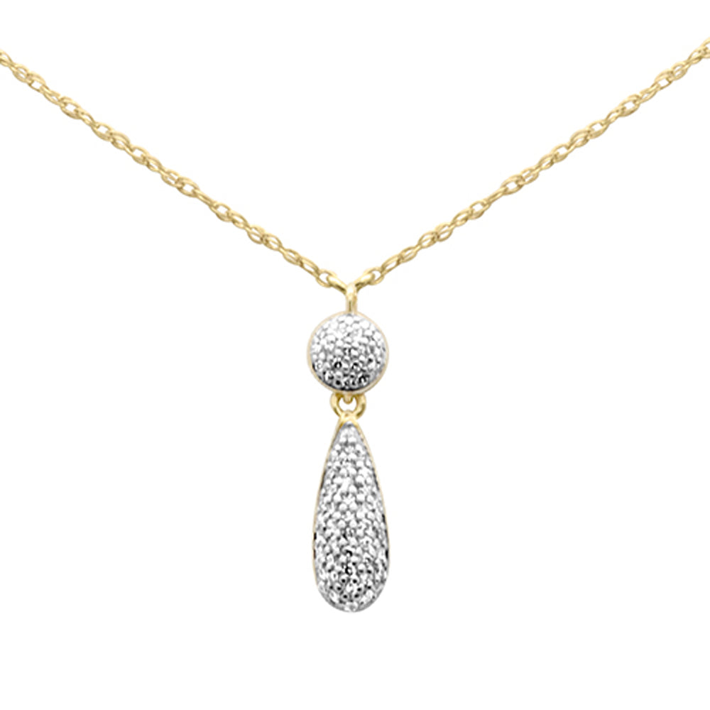 Muse Jewelry .10ct G SI 14K Yellow Gold Diamond Pendant Necklace 18" Long