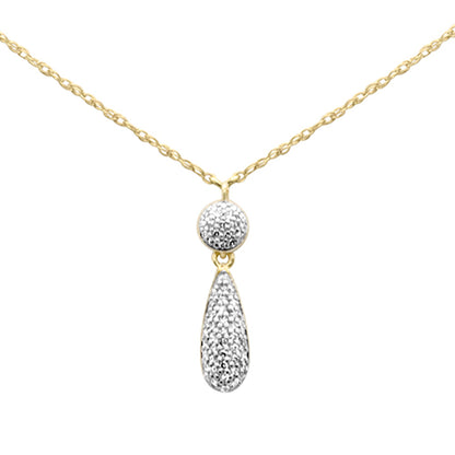 Muse Jewelry .10ct G SI 14K Yellow Gold Diamond Pendant Necklace 18" Long