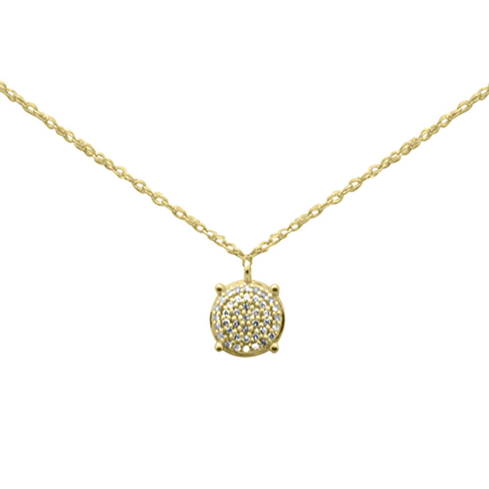 Muse Jewelry .06ct G SI 14K Yellow Gold Diamond Round Pendant Necklace 18"Long