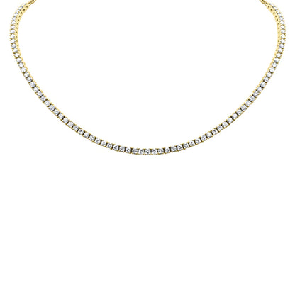 Muse Jewelry 5.01ct G SI 14K Yellow Gold Diamond Tennis Necklace 10 + 4" Ext