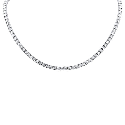 Muse Jewelry 3.98ct G SI 14K White Gold Diamond Miracle Setting Tennis Necklace 14 + 3" Ext