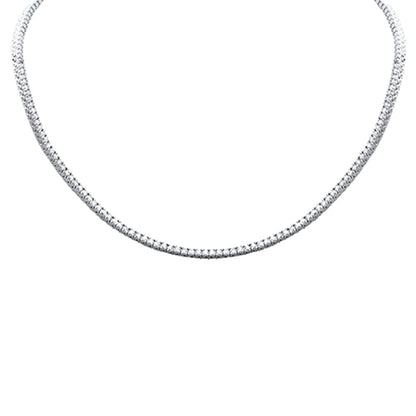 Muse Jewelry 1.97ct G SI 14K YWhite Gold Diamond Tennis Necklace 14" + 2" Ext