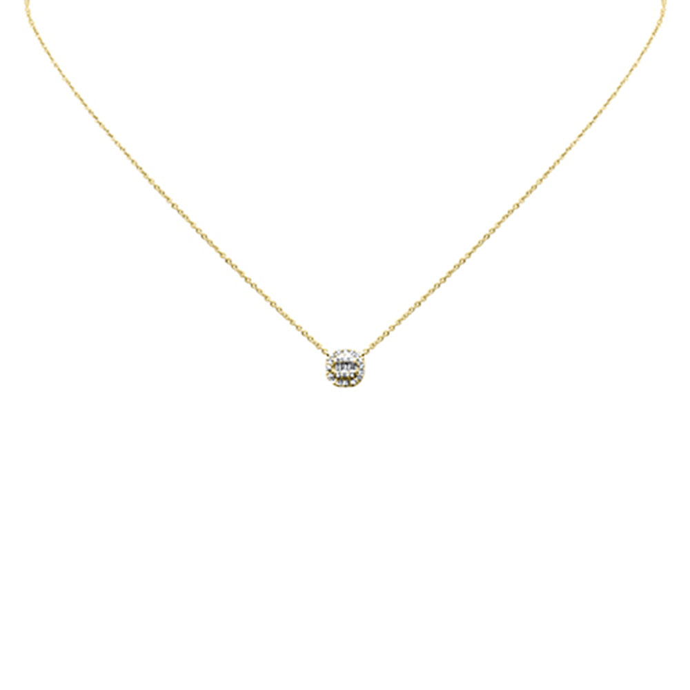 Muse Jewelry .13ct G SI 14K Yellow Gold Round Diamond Pendant Necklace 16" + 2" Ext