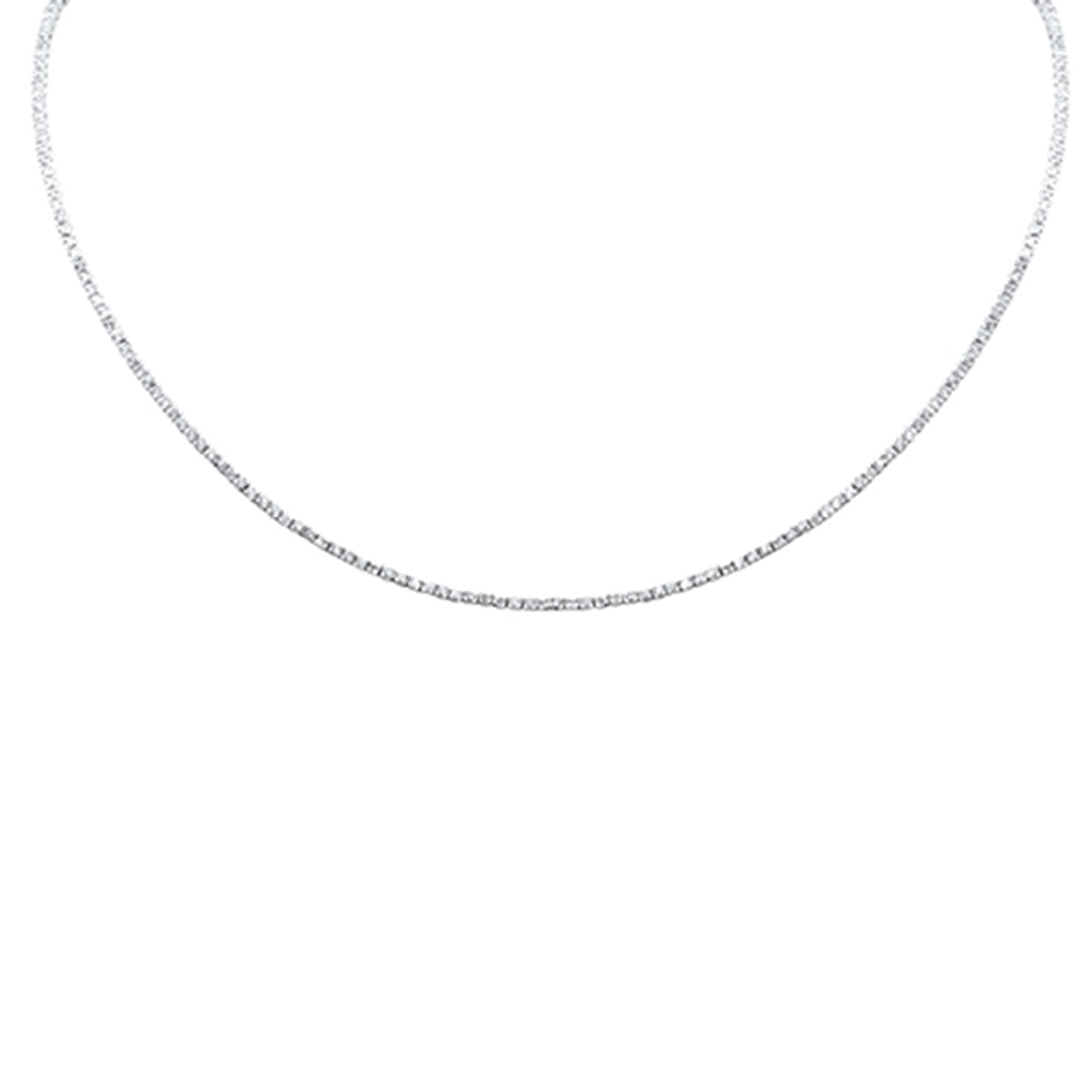 Muse Jewelry 1.76ct G SI 14K White Gold Round Diamond Tennis Necklace 12+4" Ext