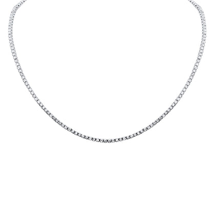 Muse Jewelry 4.63ct G SI 14K White Gold Round Diamond Tennis Necklace 14.5" Long