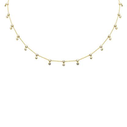 Muse Jewelry 1.29ct G SI 14K Yellow Gold Diamond Pendant Necklace 16+2" Ext