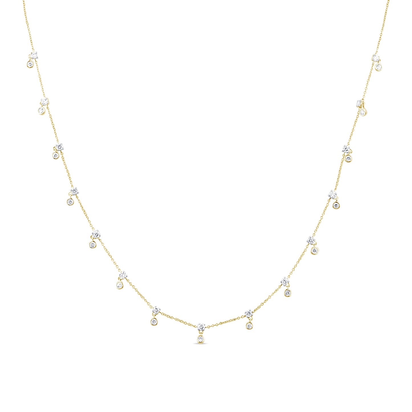 Muse Jewelry 1.29ct G SI 14K Yellow Gold Diamond Pendant Necklace 16+2" Ext