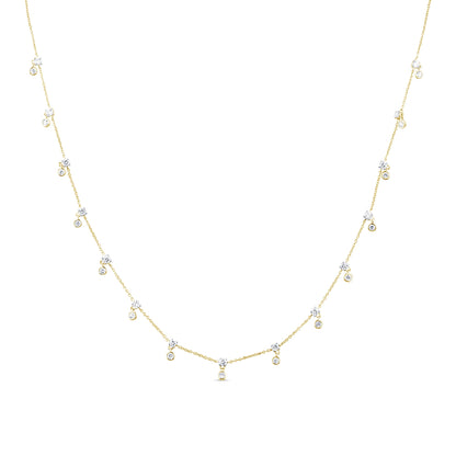 Muse Jewelry 1.29ct G SI 14K Yellow Gold Diamond Pendant Necklace 16+2" Ext